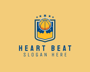 Basketball Ball Emblem logo design