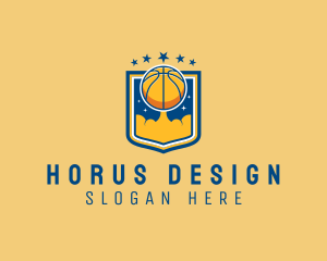 Basketball Ball Emblem logo design