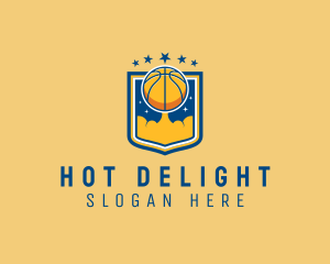 Basketball Ball Emblem logo design