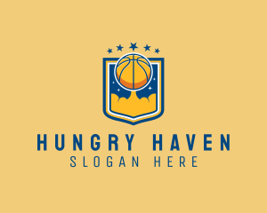 Basketball Ball Emblem logo design