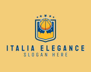 Basketball Ball Emblem logo design