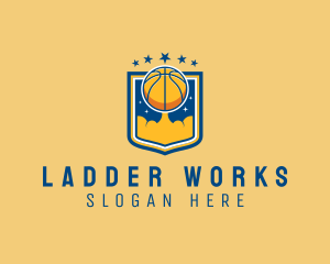 Basketball Ball Emblem logo design