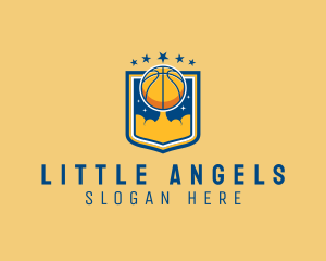 Basketball Ball Emblem logo design