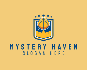 Basketball Ball Emblem logo design