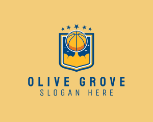 Basketball Ball Emblem logo design