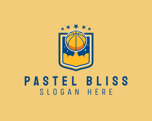 Basketball Ball Emblem logo design