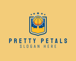 Basketball Ball Emblem logo design