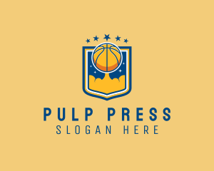 Basketball Ball Emblem logo design