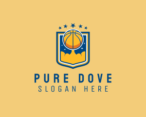 Basketball Ball Emblem logo design