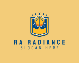 Basketball Ball Emblem logo design