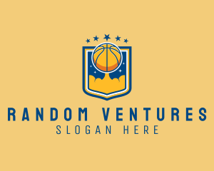 Basketball Ball Emblem logo design