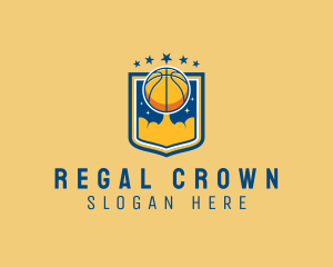 Basketball Ball Emblem logo design