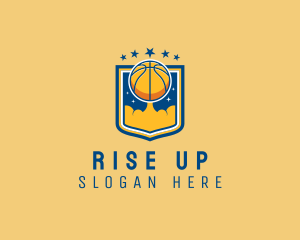 Basketball Ball Emblem logo design