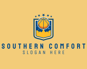 Basketball Ball Emblem logo design