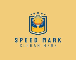 Basketball Ball Emblem logo design