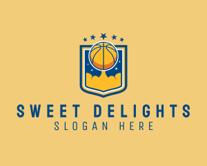 Basketball Ball Emblem logo design