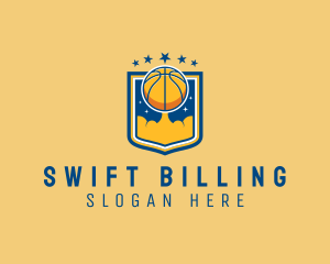 Basketball Ball Emblem logo design