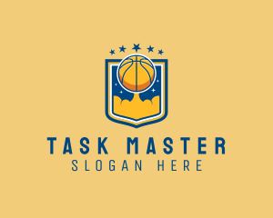 Basketball Ball Emblem logo design