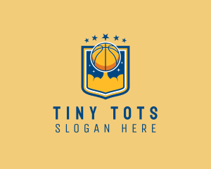 Basketball Ball Emblem logo design