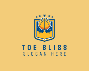 Basketball Ball Emblem logo design