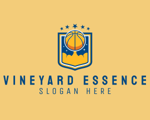 Basketball Ball Emblem logo design