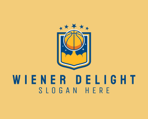 Basketball Ball Emblem logo design