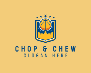 Basketball Ball Emblem logo design