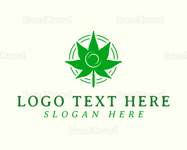 Green Marijuana Leaf Logo