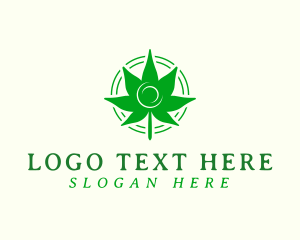 Green Marijuana Leaf Logo