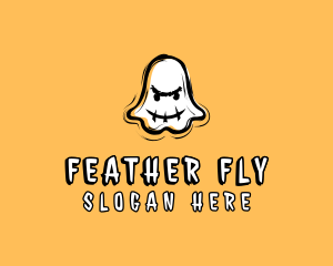 Flying Ghost Cartoon logo design