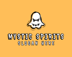 Flying Ghost Cartoon logo design