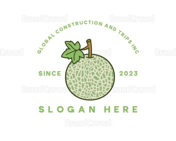 Fresh Melon Fruit Logo