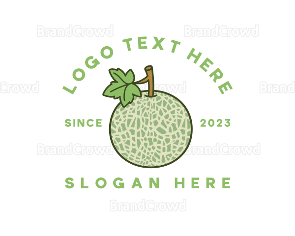 Fresh Melon Fruit Logo