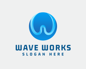 Generic Sphere Wave Letter W logo design