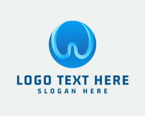 Initial - Generic Sphere Wave Letter W logo design