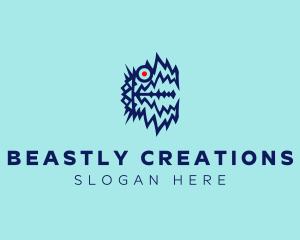 Digital Monster Creature logo design