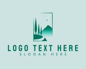 Forestry - Mountain Tree Star logo design