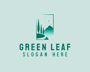 Mountain Tree Star logo design