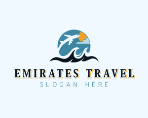 Plane Travel Getaway logo design