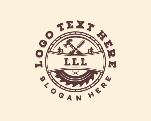 Hammer - Handyman Woodworking Tools logo design