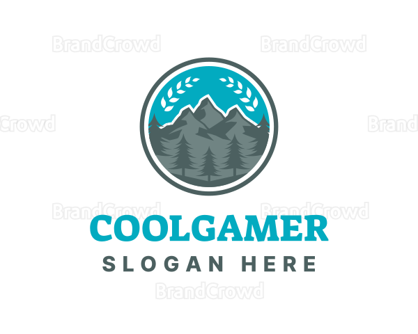 Outdoor Mountain Peak Logo