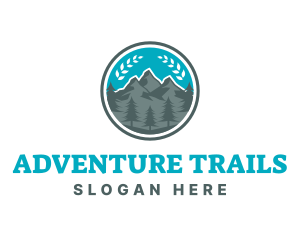 Outdoor Mountain Peak logo design