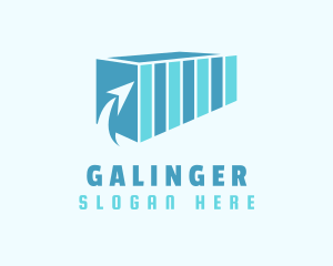 Freight - Blue Shipping Container logo design