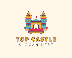 Playground Inflatable Castle logo design