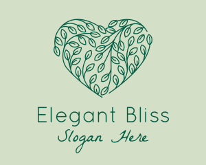 Pattern - Green Heart Vine logo design