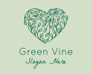 Green Heart Vine  logo design