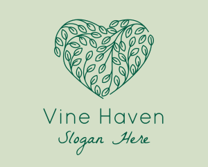 Green Heart Vine  logo design