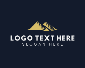 Backpacker - Mountain Dune Path logo design