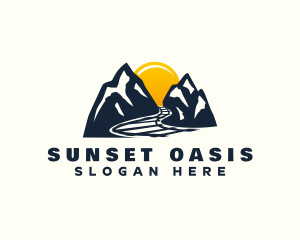 Sunset Mountain Railroad logo design