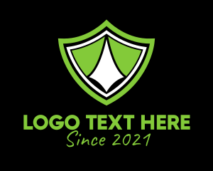 Secure - Green Gaming Shield logo design